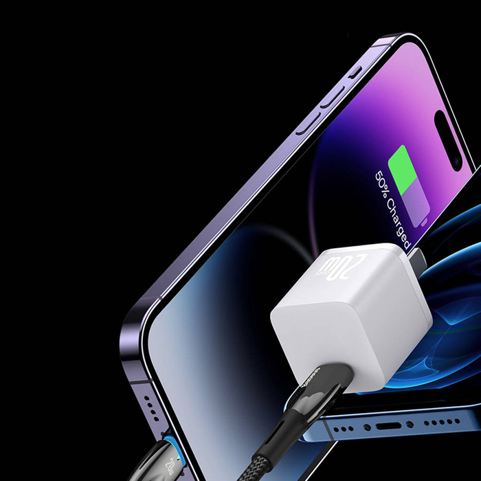 Baseus Řada Glimmer kabel s rychlým nabíjením USB-C 480Mb/s PD 100W 2m černá