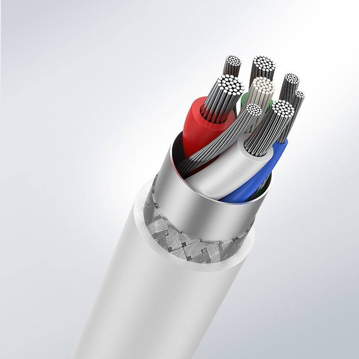 Uzelený Kábel USB typu C - Lightning MFI 1m 3A 18W biely (10493)