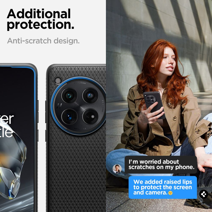 Funda Spigen Liquid Air Oneplus 12 MATTE Negro Case