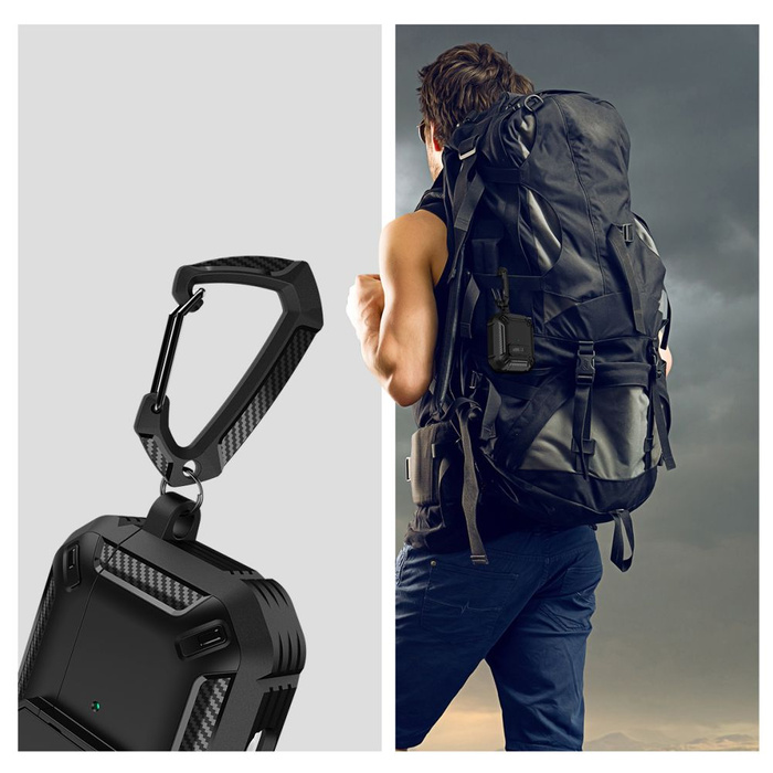 TECH-PROTECT X-CARBO Apple AIRPODS PRO 1 / 2 SCHWARZ