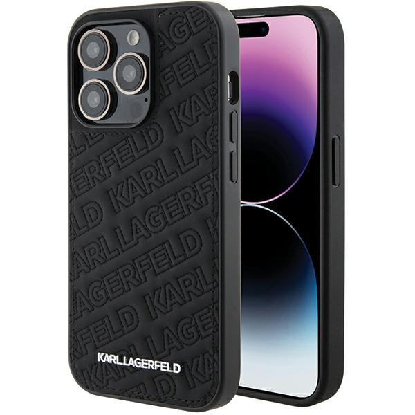 Etui Karl Lagerfeld KLHCP15XPQKPMK iPhone 15 Pro Max 6.7" czarny/black hardcase Quilted K Pattern Case