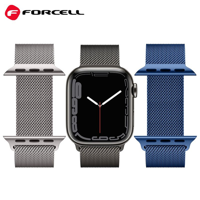 Pasek do Apple Watch Forcell F-Design FA03 magnetyczny stal 38 / 40 / 41 mm niebieski