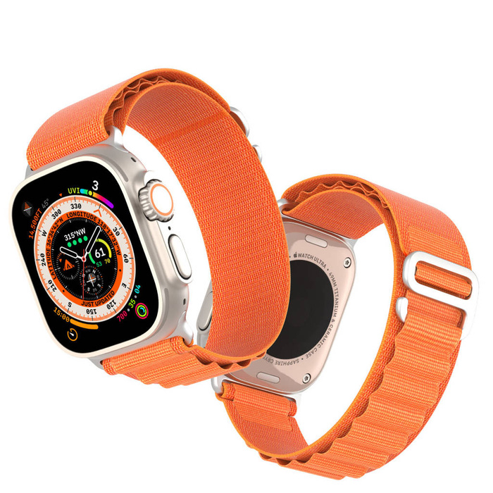 Bracelet à boucle sport pour Apple Watch Ultra/8/7/6/SE/5/4/3/2/1 (42, 44, 45, 49mm) Bracelet Dux Ducis Version GS - Orange