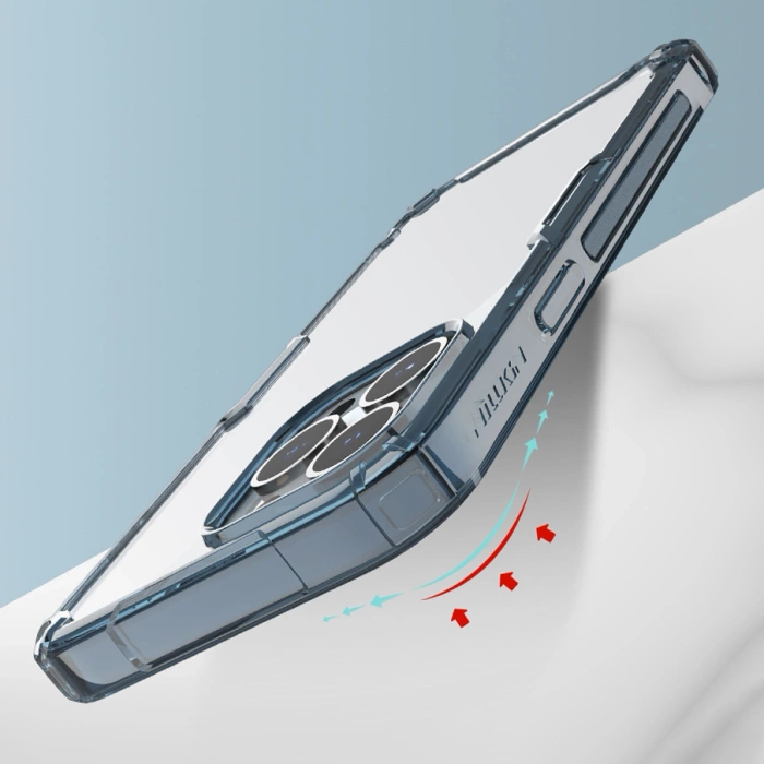 Etui Nillkin Nature Pro etui do iPhone 13 Pro Max pancerna obudowa pokrowiec niebieski