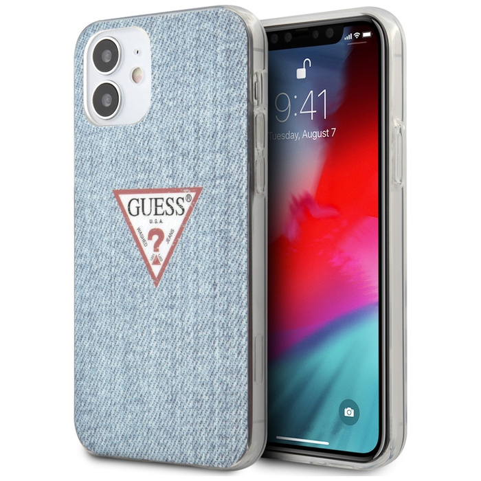 Puzdro GUESS Apple iPhone 12 Mini Jeans Collection GUHCP12SPCUJULLB Blue Hardcase