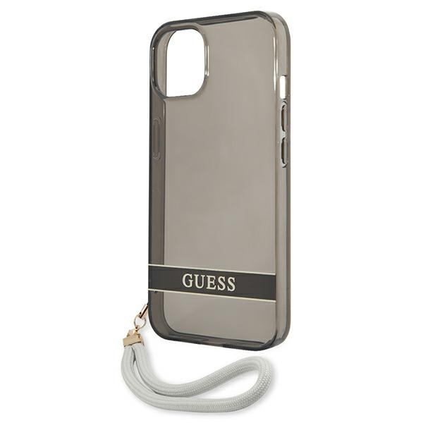 Hülle GUESS Apple iPhone 13 Mini Durchsichtige Heftung Schwarz Hartcase