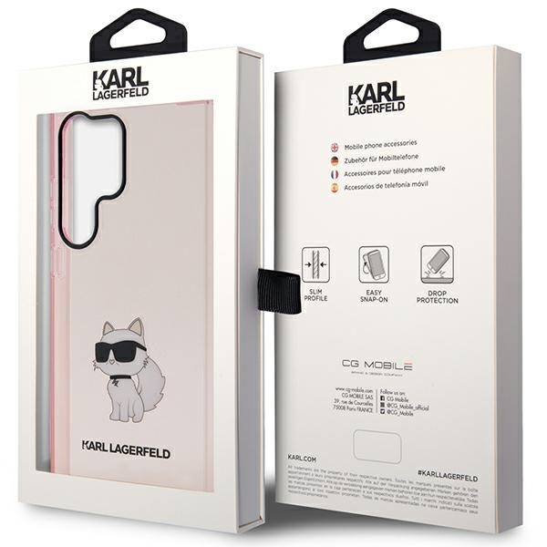 Case Karl Lagerfeld Klhcs23lhnchtcp S23 Ultra S918 Pink/pink Hardcase Ikonik Choupette Case