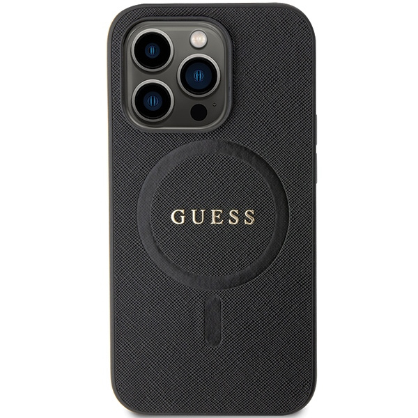 Guess GUHMP14XPSAHMCK iPhone 14 Pro Max 6.7" black/black hardcase Saffiano MagSafe
