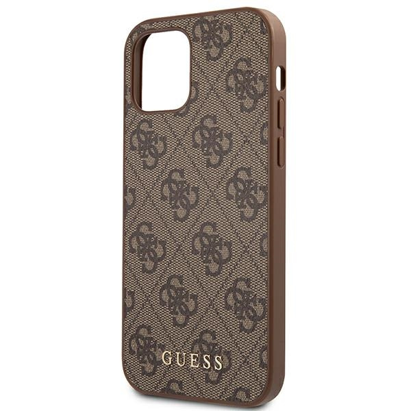 Case GUESS Apple iPhone 12 12 Pro 4G Metal Gold Logo Bronze Hardcase