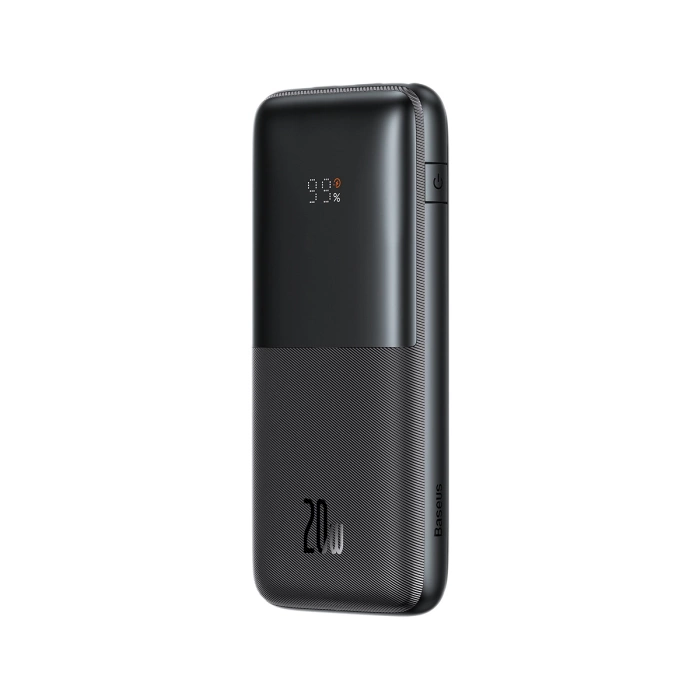 Baseus Bipow Pro Power Bank 10000mAh 20W schwarz mit USB Typ A - USB Typ C 3A 0,3m Kabel (PPBD040201)