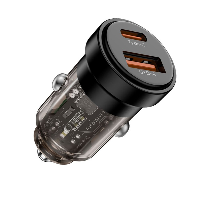 TECH-PROTECT CC03 2-PORT CAR CHARGER PD45W/QC3.0 BLACK