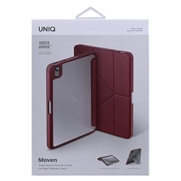 Uniq Hülle für Moven iPad Mini (2021) Antimikrobiell bordeaux / bordeaux