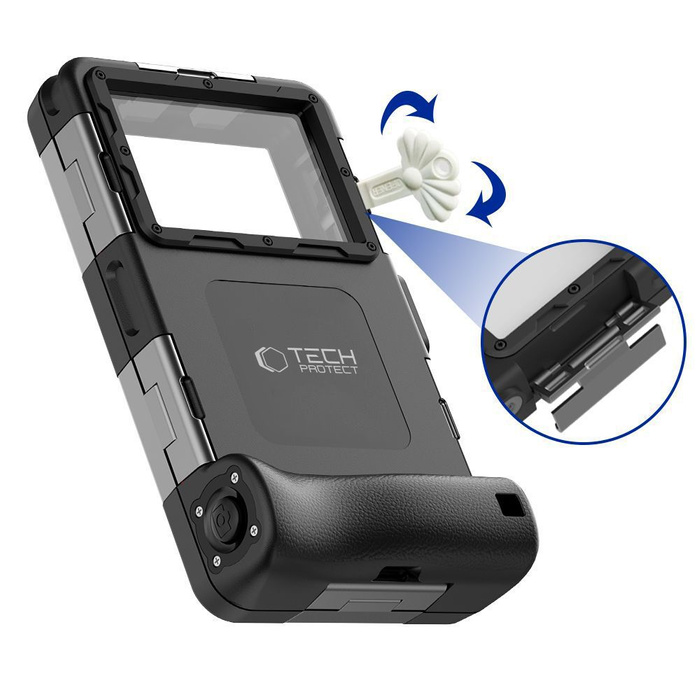 TECH-PROTECT IPX8 UNIVERSAL TAUCHEN WASSERDICHT Case SCHWARZ