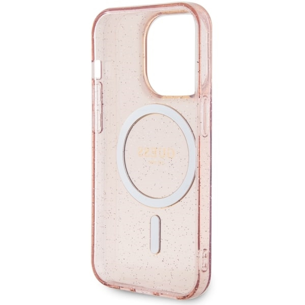 Funda Guess GUHMP14XHCMCGP iPhone 14 Pro Max 6.7" rosa/rosa durocase Glitter Oro MagSafe Case