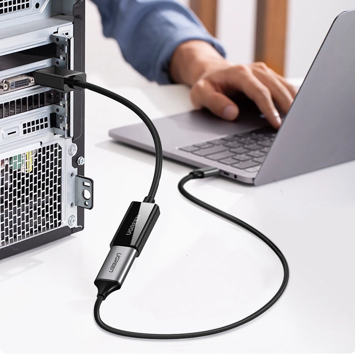 Ugreen Cavo da DisplayPort (maschio) a HDMI (femmina) (unidirezionale) 4K 30Hz 12bit Nero (40363)