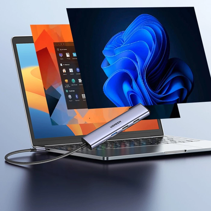 Adaptér HUB UGREEN CM478 USB-C na HDMI, USB-A 3.0, 2x USB-A 2.0, PD