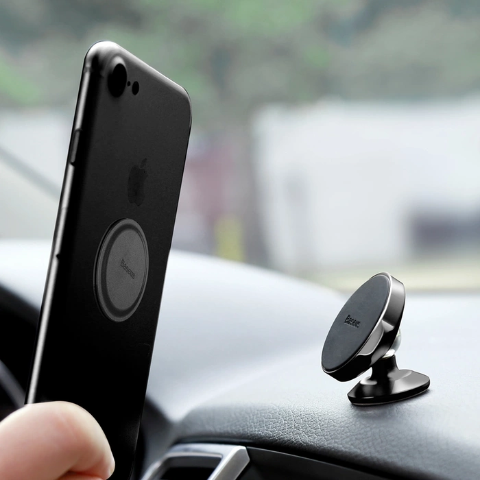 Baseus Small Ears Series Universal Magnetic Car Mount Phone Holder for Dashboard black (SUER-B01)