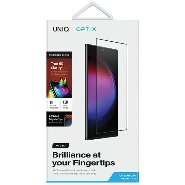 Uniq Optix Vivid Glas für Samsung Galaxy S24 mit Applikator