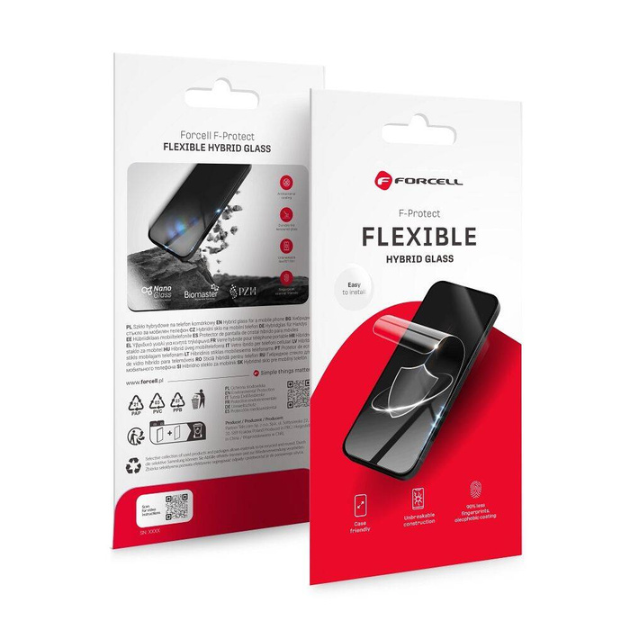 Szkło hybrydowe do iPhone 13 / 13 PRO / 14 / 16e (SE 4 2025) Forcell Flexible Nano Glass