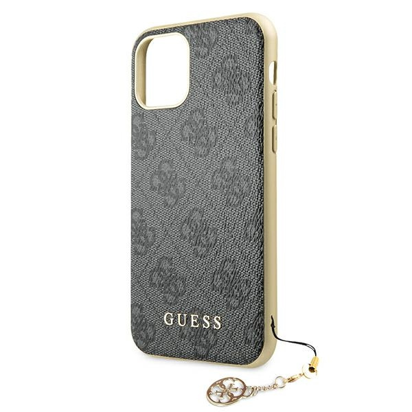 Hülle Guess GUHCN61GF4GGR iPhone 11 grau / grau Hartschalenkoffer 4G Charms Kollektion
