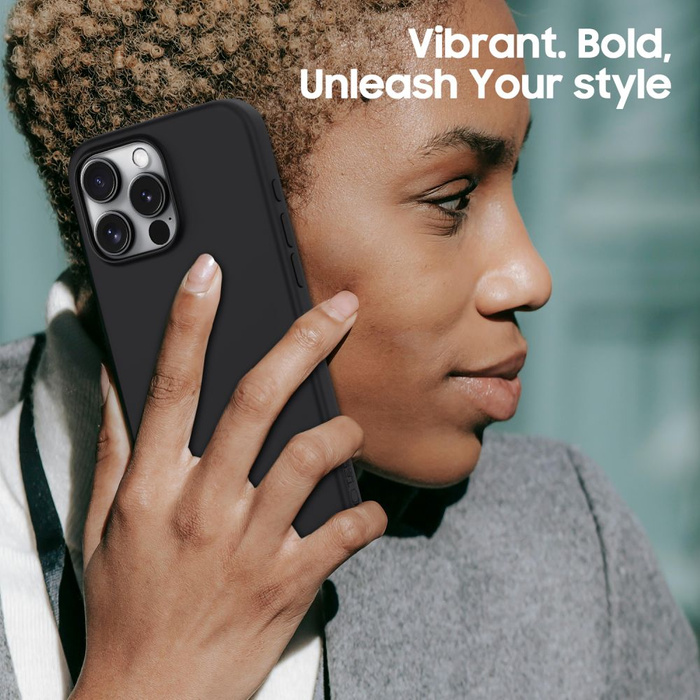 ETUI TECH-PROTECT SILICONE MAGSAFE IPHONE 16 PRO MATTE BLACK