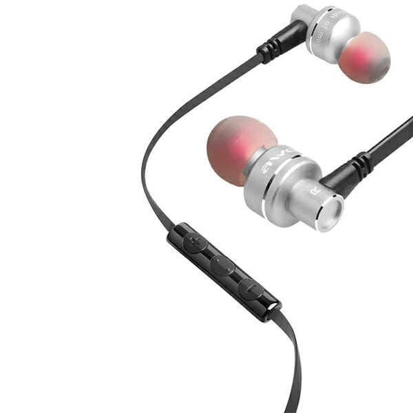 AWEI Stereo- Kopfhörer ES-10TY 3,5 mm Klinke grau / grau