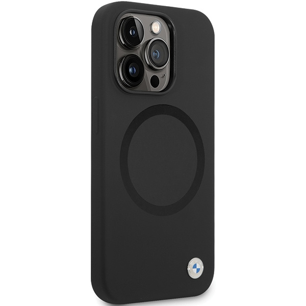 BMW BMHMP14XSILBK2 iPhone 14 Pro Max 6.7" negro/negro Signature Liquid Silicona MagSafe