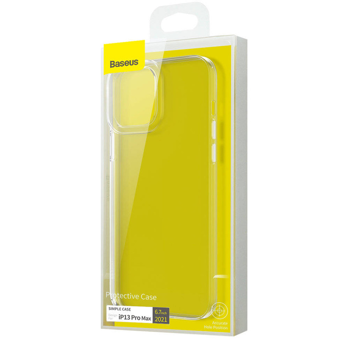 Baseus Simple Series Case transparent Gelhülle iPhone 13 Pro Max transparent (ARAJ000202)