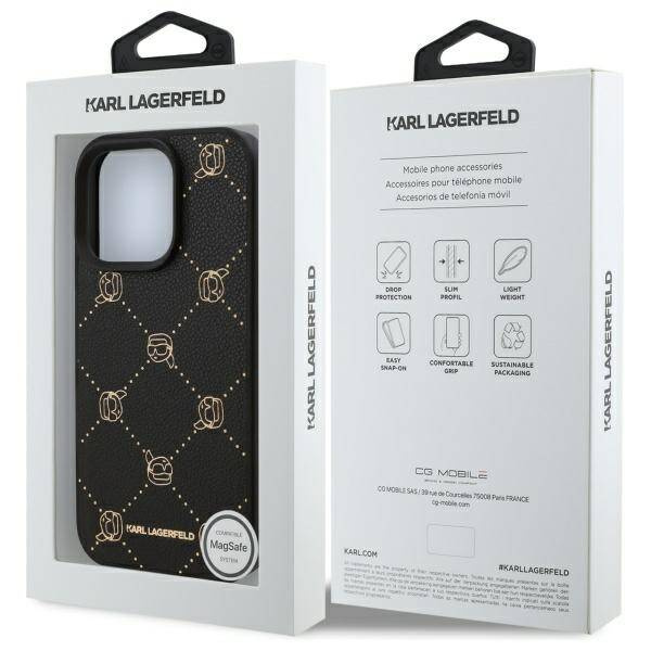 Etui Karl Lagerfeld iPhone 16 Pro Max 6.9" czarny/black Magsafe Karl Head