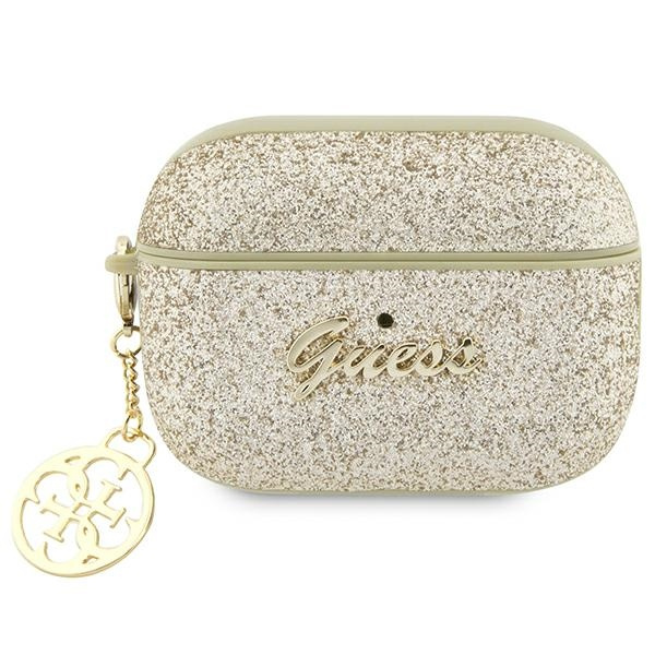 Obal Guess GUAP2GLGSHD Kryt AirPods Pro 2 zlatý/zlatý Glitter Flake 4G Charm Case