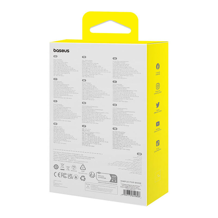 Powerbank magnetyczny Baseus Magnetic Mini 10000mAh 30W MagSafe (żółty)
