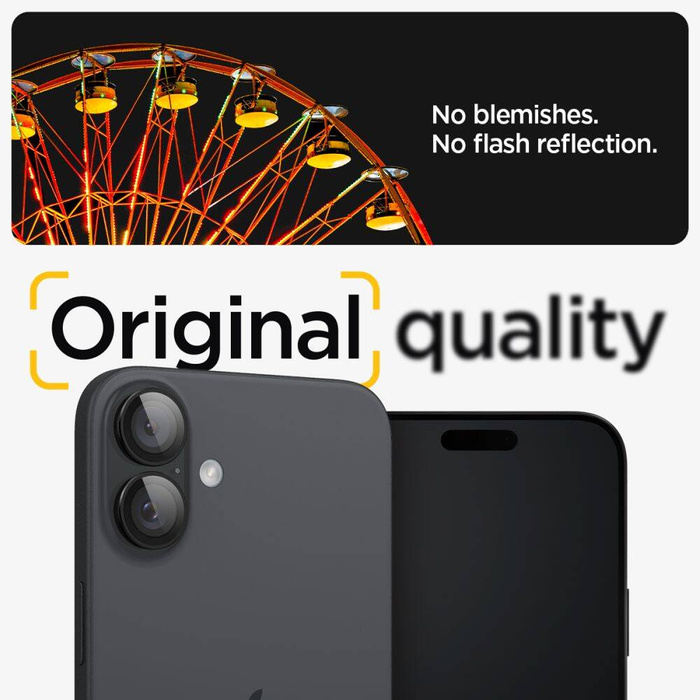 SPIGEN OPTIK PRO GLAS.TR "EZ FIT" KAMERASCHUTZ 2-PACK IPHONE 16 / 16 PLUS SCHWARZ