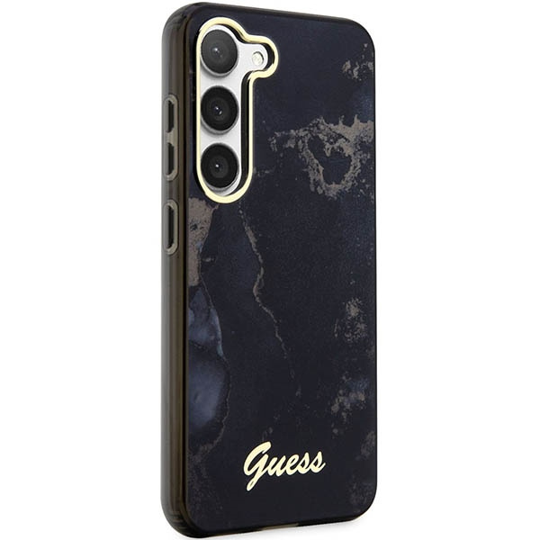 Coque Guess Guhcs23shtmrsk S23 S911 Black/Black Hardcase Golden Marble Collection Case