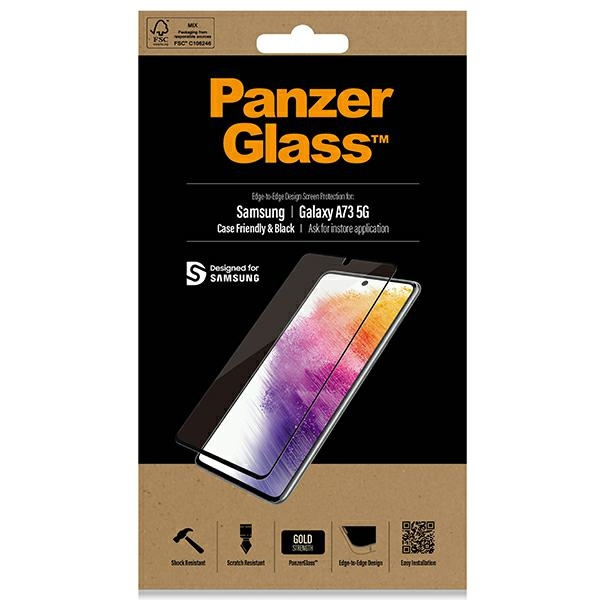 PanzerGlass E2E Regular Samsung A73 Case Friendly schwarz/schwarz