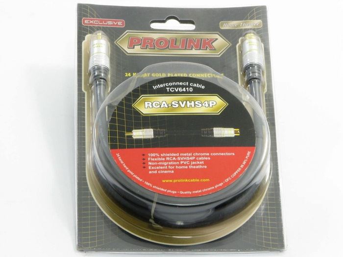 Câble PROLINK 1RCA - SVHS4P 3m TCV 6410 Promo