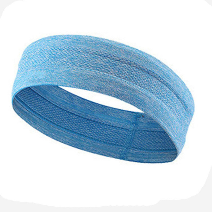 Elastisches Stoffstirnband zum Laufen Fitness blau