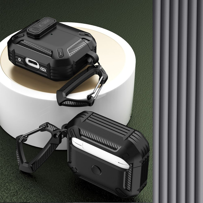 TECH-PROTECT X-CARBO Apple AIRPODS PRO 1 / 2 SCHWARZ