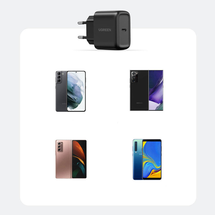 Ugreen USB Type C charger 25W Power Delivery + USB Type C cable 2m black (50581)