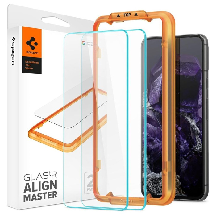 Tempered Glass Spigen Alm Glas.tr 2er-Pack Google Pixel 8 Klar