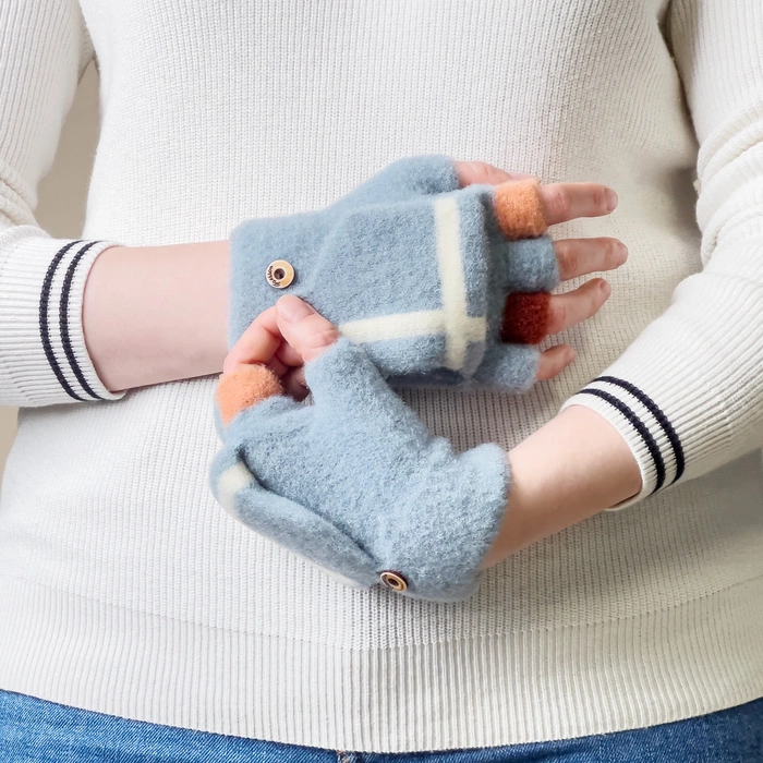Guantes telefónicos de invierno para mujer/niño - azul