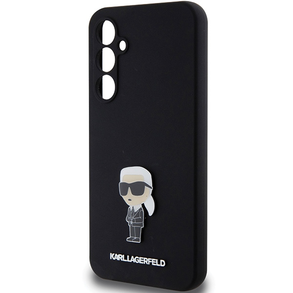 Etui Karl Lagerfeld KLHCS23FEMHKNPK Samsung Galaxy S23 FE S711 czarny/black Silicone Ikonik Metal Pin Case