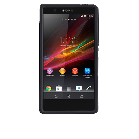 Coque Sony Xperia Z Case-Mate Hybrid Tough Black Case + Film