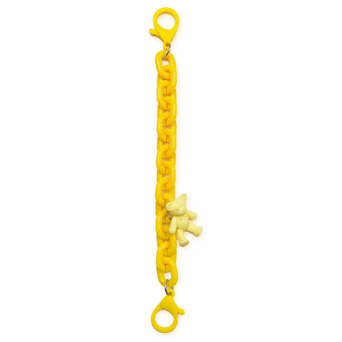Chaîne de couleur (corde) pendentif de chaîne colorée pour téléphone portefeuille sac à dos jaune