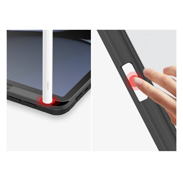 Dux Ducis Toby Armored Flip Smart Case pour Oppo Pad avec porte-stylet Noir