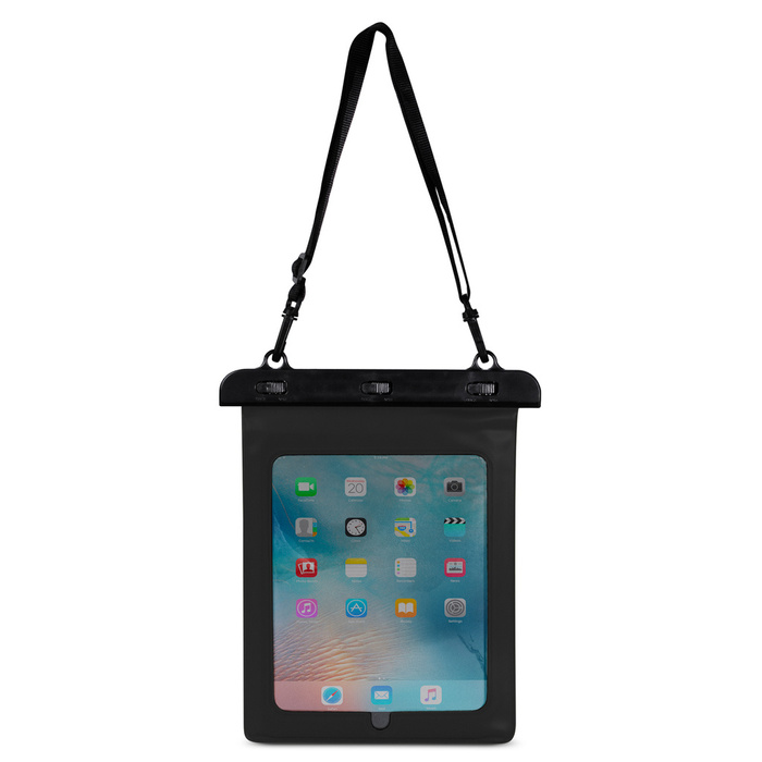 Custodia impermeabile per tablet in PVC - nera