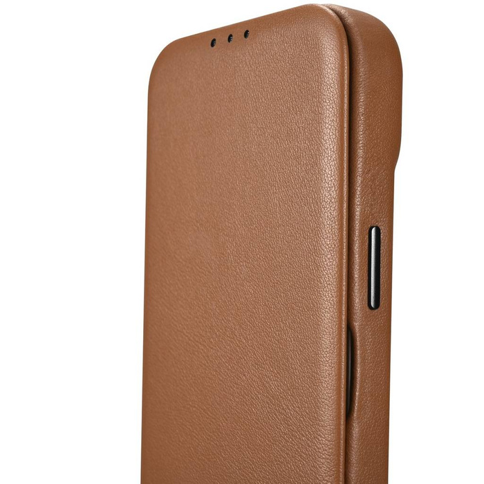 iCarer CE Premium Leather Folio Case iPhone 14 Flip Magnetic MagSafe Marrone (WMI14220713-BN)