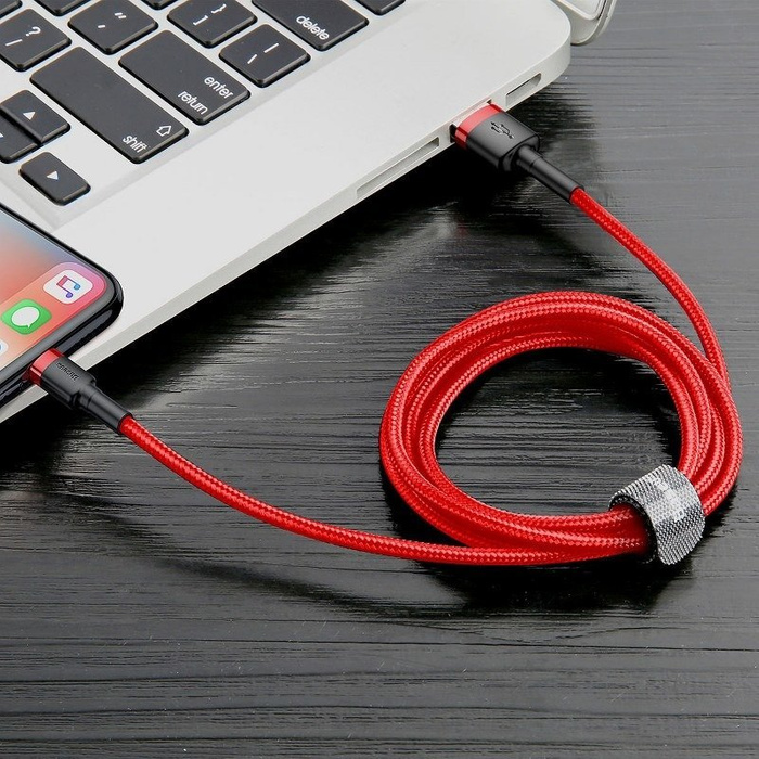 Cavo BASEUS Lightning USB Cafule 2.4A 1m rosso