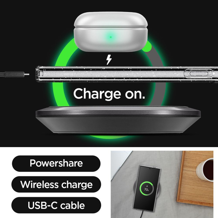 Hülle Spigen Liquid Crystal Samsung Galaxy S24 Ultra Glitter Kristall Case