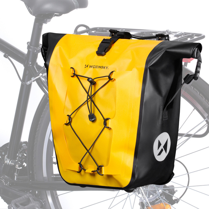 Wozinsky vodotesná taška na bicykel taška do kufra 25l žltá (WBB24YE)