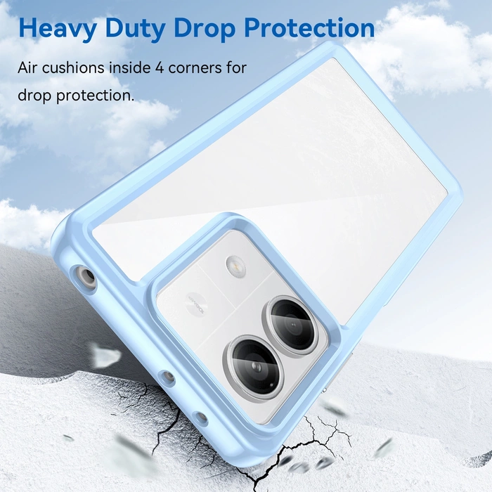 Coque Space avec cadre en gel pour Xiaomi Redmi Note 13 5G - bleu